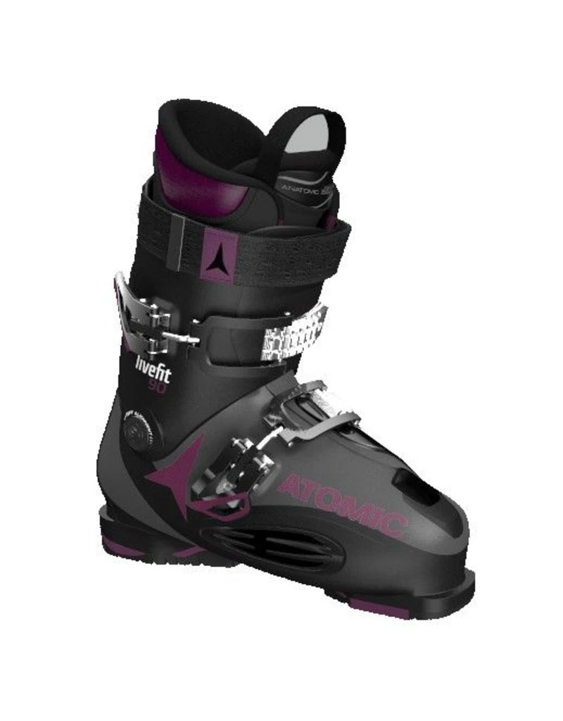 Atomic Live Fit 90 W Dames Skischoenen Black Anthracite Purple 2 Atomic Live Fit 90 W Dames Skischoenen Black Anthracite Purple - Afbeelding 2
