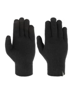 Barts Fine Knitted Gloves Black
