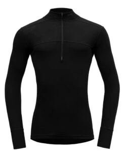 Devold Lauparen Merino 190 Heren Zip Neck Black