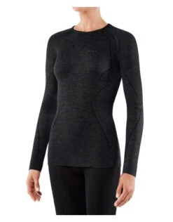 Falke Wool Tech Long Sleeved Shirt Regular W Black