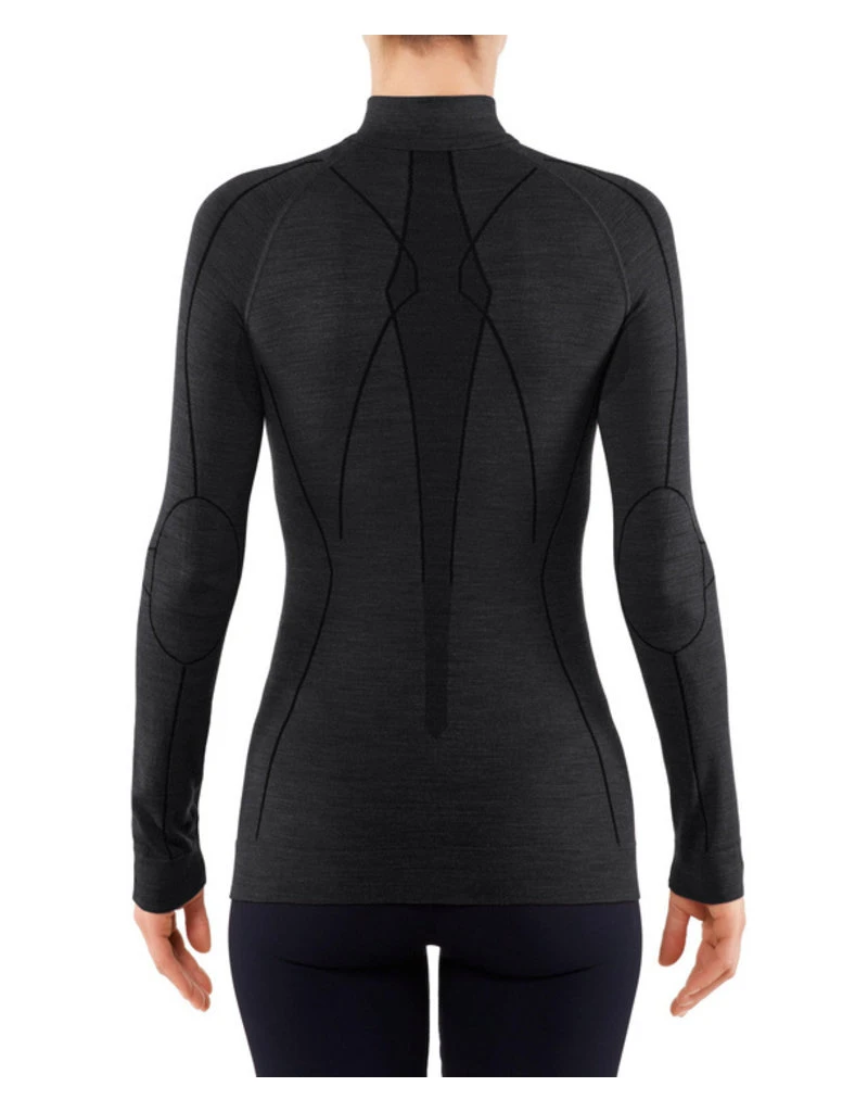 Falke Wool Tech Zip Shirt Regular W Black 2 Falke Wool Tech Zip Shirt Regular W Black - Afbeelding 2