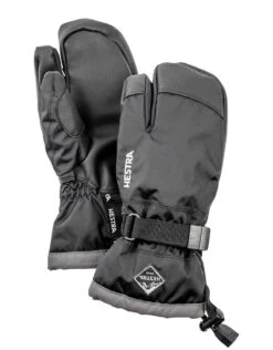 Hestra Gauntlet CZone Jr 3-Vinger Zwart Grijs