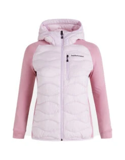 Peak Performance Helium Down Hybrid Hood Dames Cold Blush
