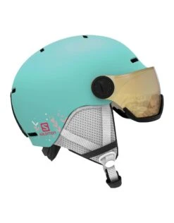 Salomon Grom Visor Junior Helm Aruba Glossy