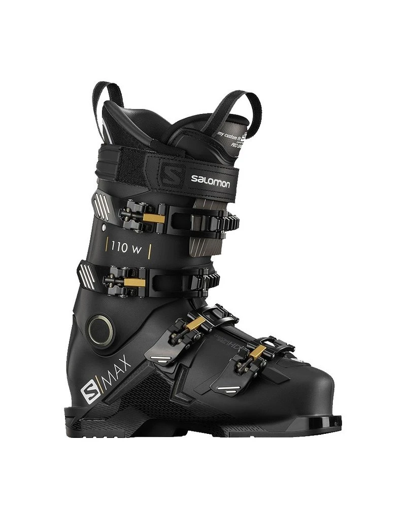 Salomon S/Max 110 W Dames Skischoenen Black Gold Glow 1 Salomon S/Max 110 W Dames Skischoenen Black Gold Glow