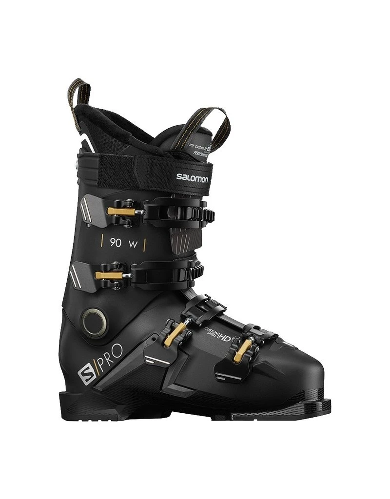 Salomon S/Pro 90 W Dames Skischoenen Black Belluga Gold 1 Salomon S/Pro 90 W Dames Skischoenen Black Belluga Gold